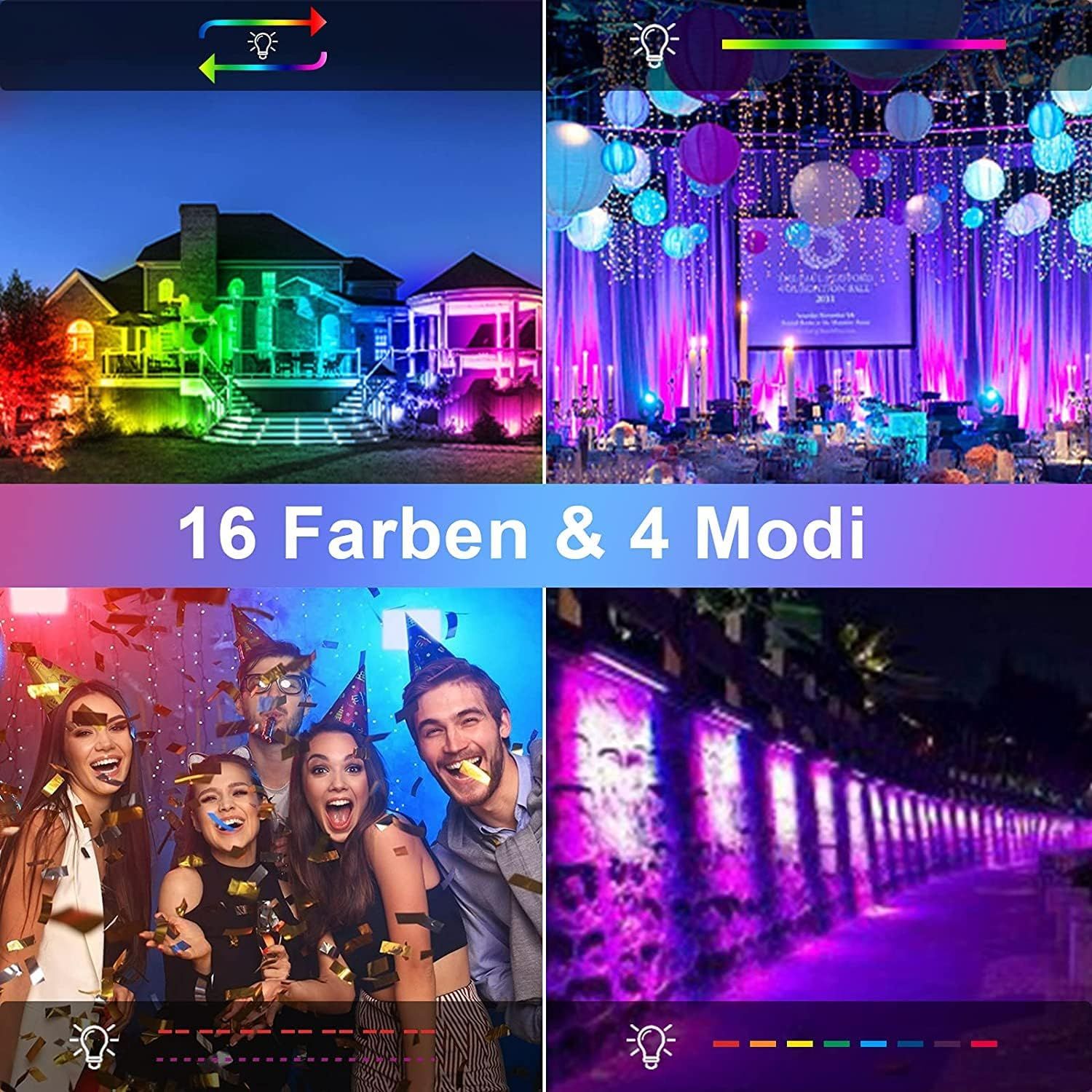 Projecteur Led Intelligent Rvb, Projecteurs Extrieurs  Cha... - 4
