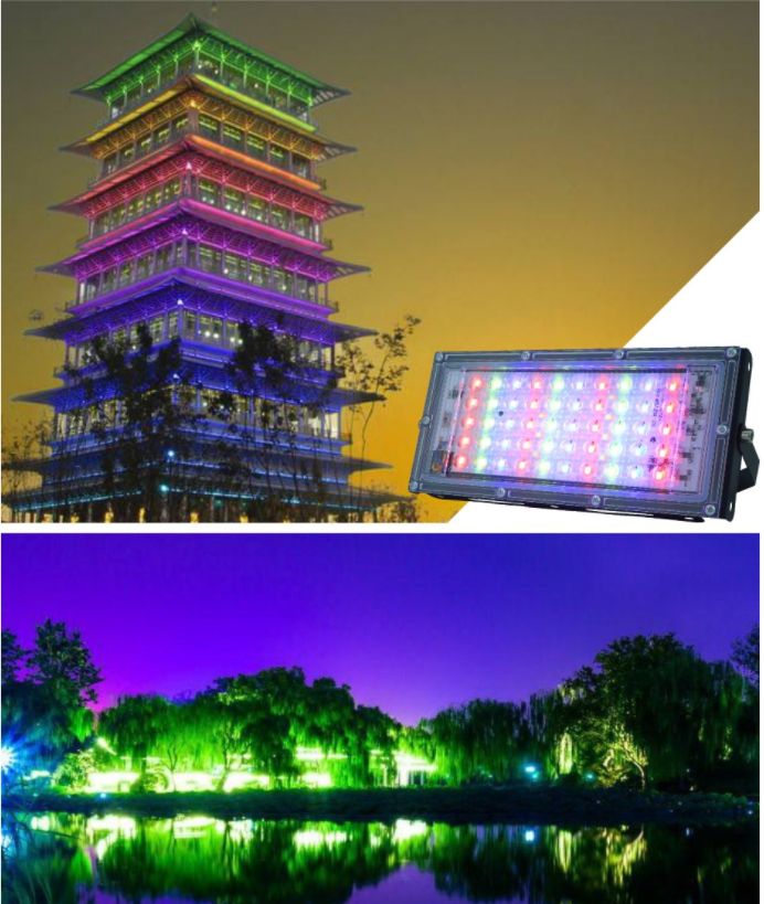 Projecteur Led Intelligent Rvb, Projecteurs Extrieurs  Cha... - 5