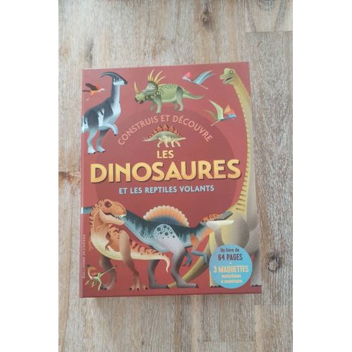 Livre 3 Maquettes - Construis Et Découvre Les Dinosaures Et Les Reptiles Volants