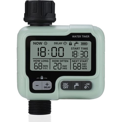 Minuterie Arrosage Automatique pour Jardin, Programmateur d'Arrosage Extérieur, Minuteur Arroseur