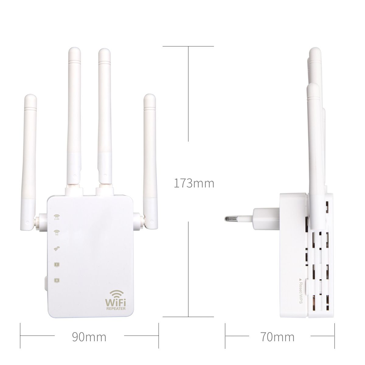 Rpteur WiFi, 300Mbps 2.4GHz Amplificateur WiFi sans fil Am... - 3