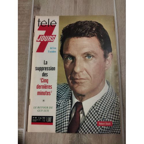 Télé 7 Jours 441 Robert Stack Bourrel Raymond Souplex Claude Gensac Speakerines Jacqueline Alexandre