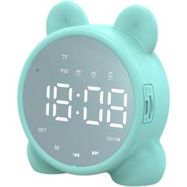Réveil De Chevet Mignon Haut Parleur Bluetooth avec Radio FM Réveil  Rechargeable USB Affichage Numérique LED Réveil Intelligent Enfant pour  Cadeau Ado Fille Garçons