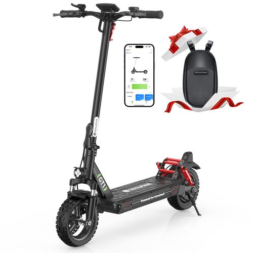 Trottinette Électrique Isinwheel Gt1 800 W, Batterie 48 V 10 Ah, 10 Pouces, Pliable, Tout-Terrain, Contrôle Par Application