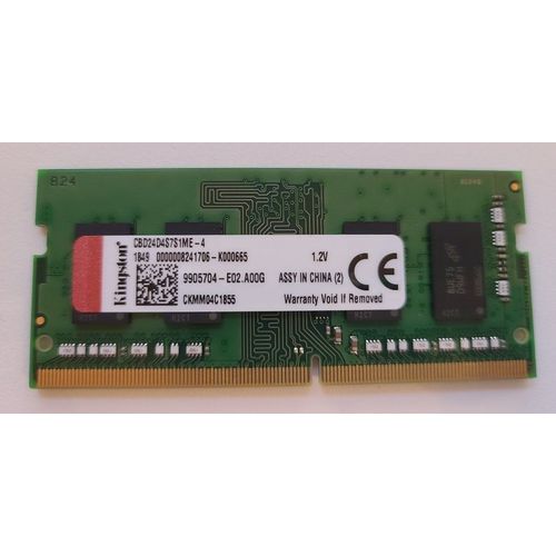 1 barrette Kingston 4Go SoDIMM ddr 4 PC4 2400MhZ