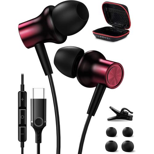 Ecouteur USB C pour Samsung S23 S22 S21 S20 A53 A54, Écouteurs