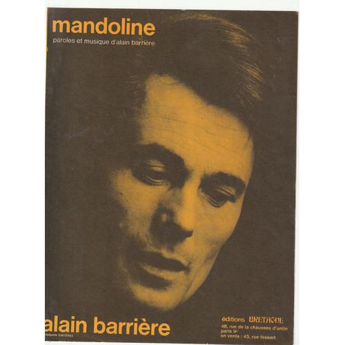 Rare Partition Alain Barriere Mandoline / Editions Bretagne
