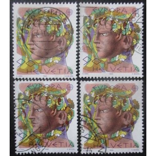 Suisse N°1245 X 4 Oblitéré