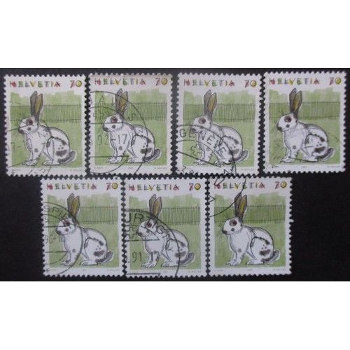 Suisse N°1364 X 7 Oblitéré