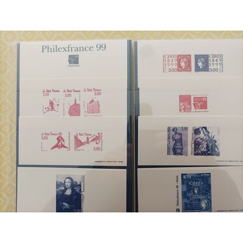12 Gravures De Timbres, Dans Un Document Spécial Philexfrance 1999, Tirage Limité