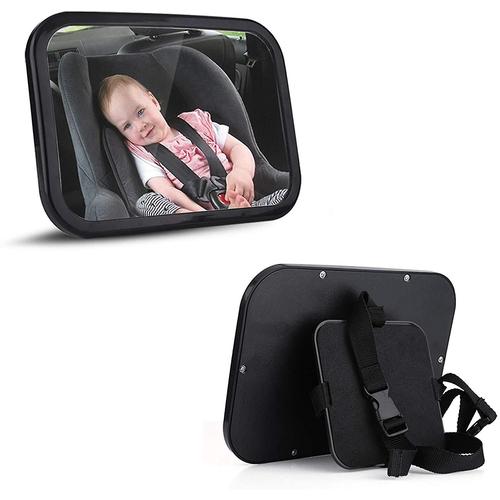 Baby Rear Seat Mirror, Baby Safety Rear View Mirror 360 Degree Adjustable Baby