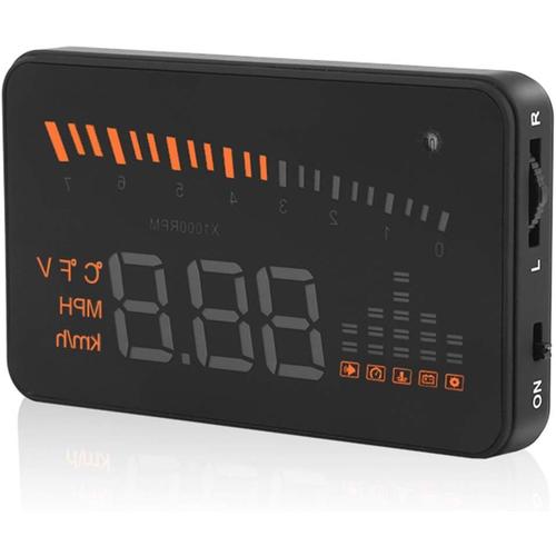 A8 Hud, Affichage A8 5.5 '' Obdii Voiture Hud Affichage Auto Pare-Vent Écran Réfléchissant Affichage De La Vitesse