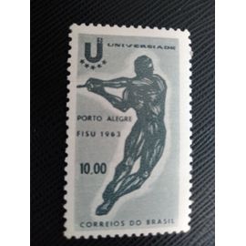 Timbre Bresil Y T 741 Lancer Le Marteau 1963 (230509 )