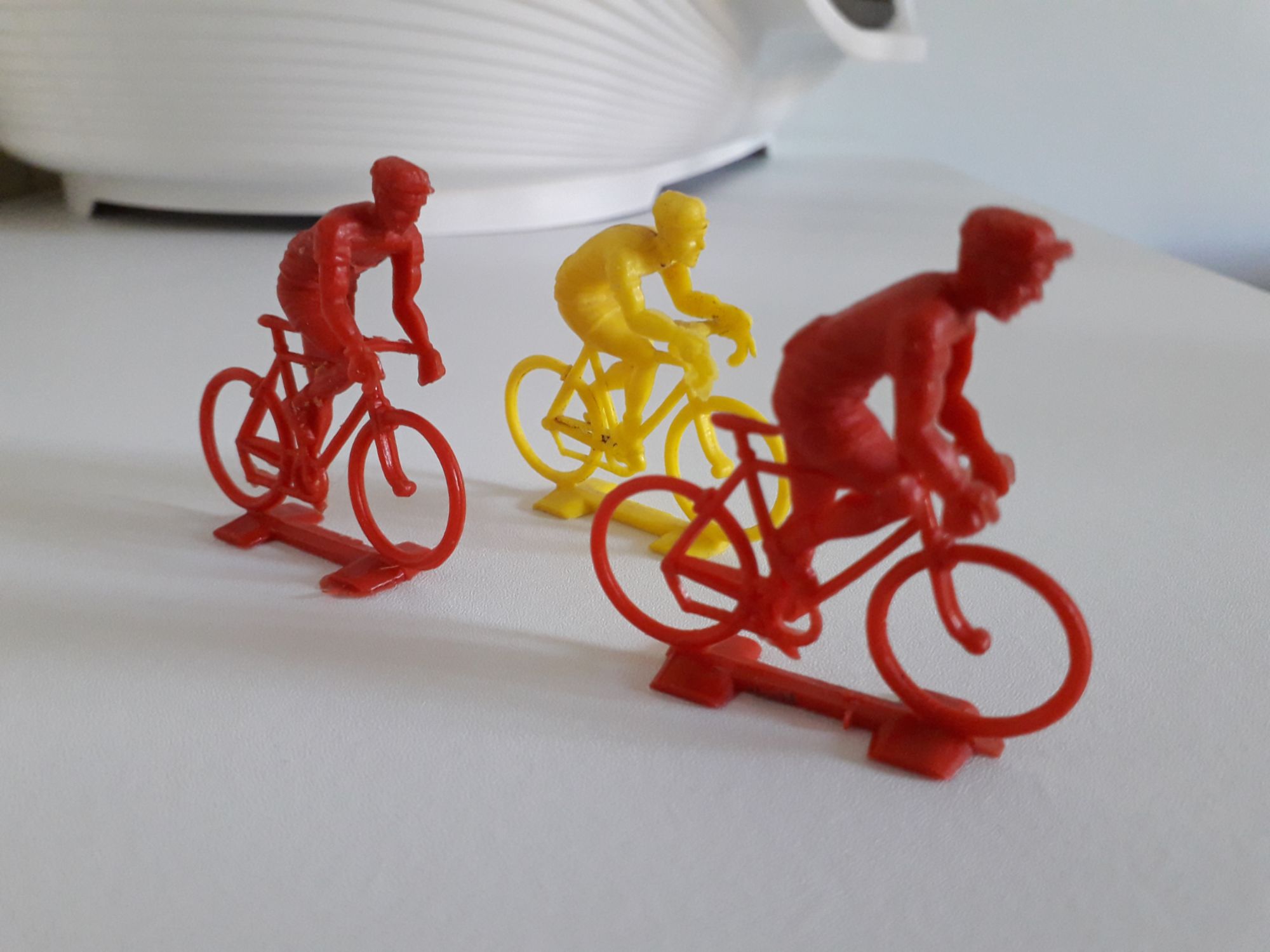 Cycliste En Plastique Sur Leurs Velos Vintage Lot De 10 Figurines Coureurs  tour de france