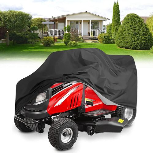 Housse de protection imperméable pour tondeuse à gazon, Housse Tondeuse Etanche Anti-Poussière et anti-UV Oxford 210D, pour Extérieur Jardin Pelouse avec Sac de Stockage 183 x 137 x 117 cm