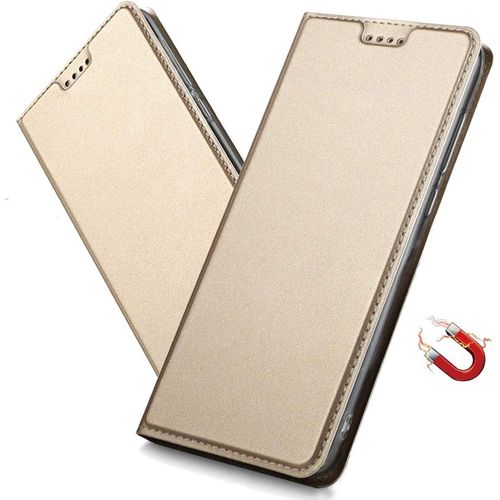 Coque Pour Oneplus 8 Housse, Etui A Rabat Avec Carte Fentes, Fermeture Magnetique, Antichoc Ultra Mince Protection Case Pour Oneplus 8. Dt Gold