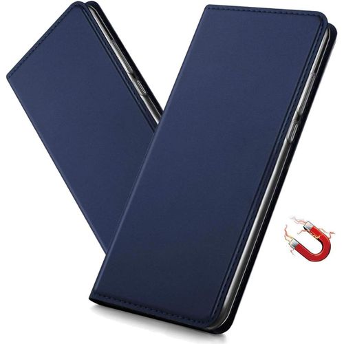 Coque Pour Oneplus 8 Housse, Etui A Rabat Avec Carte Fentes, Fermeture Magnetique, Antichoc Ultra Mince Protection Case Pour Oneplus 8. Dt Blue