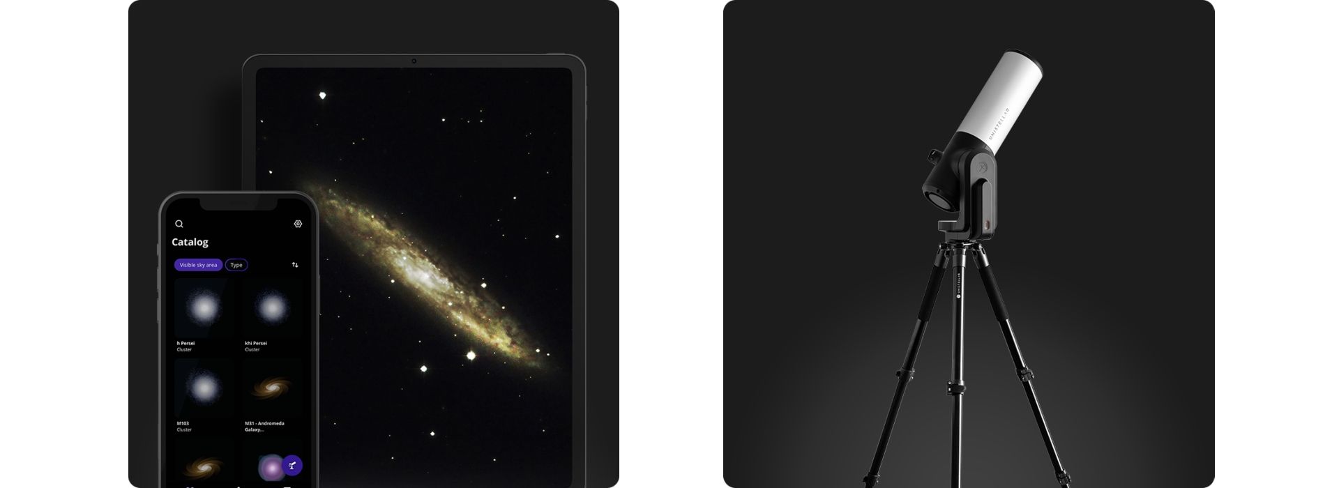 T�lescope Unistellar eVscope 2 Noir et Gris image 2 | Rakuten