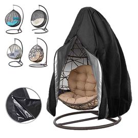 Housse De Chaise À ¿Ufs Suspendue, Housse De Chaise À ¿Ufs Légère Et Durable Avec Fermeture Éclair Pour La Plupart Des Chaises À ¿Ufs À Balançoire Extérieure (75 X 45, Noir).