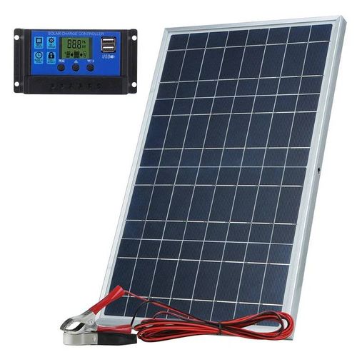 Kit panneau solaire portable 10W avec contrôleur de charge 100A