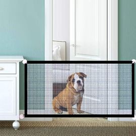 Barrière De Sécurité Pour Chien, Porte De Clôture En Maille Sécuritaire Pour Animaux De Compagnie Pliante Portable Pour Escaliers De Porte D'entrée Facile À Installer Avec 4 Crochets Muraux, S