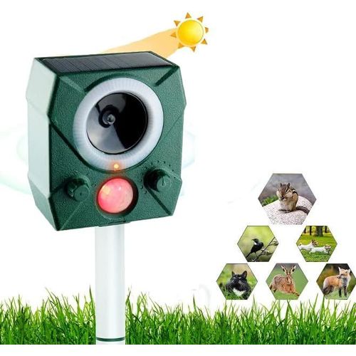 Répulsif Chat, Répulsif Énergie Solaire Ip44, Répulsif Pour Effrayer Les Animaux, Usb Pour Jardin, Imperméable Extérieur