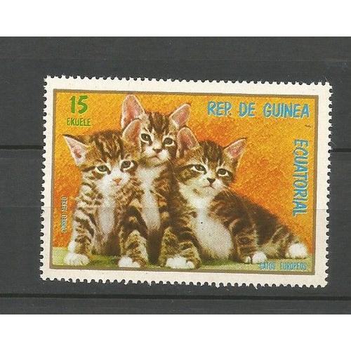 Timbre Neuf** Guinée Equatoriale 1976 Chat