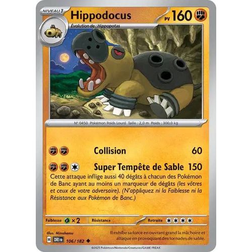 Carte Pokémon - Hippodocus - 106/182 - Ev10 Rivalités Destinées