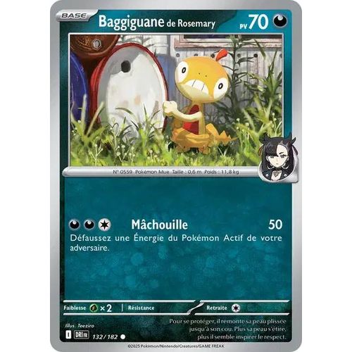 Carte Pokémon - Baggiguane De Rosemary - 132/182 - Ev10 Rivalités Destinées