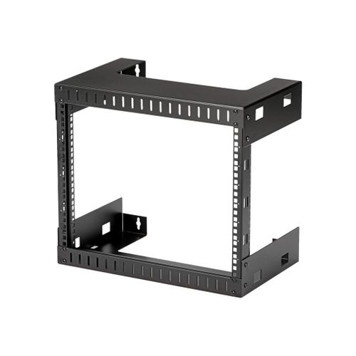 StarTech.com Rack Réseau Mural 8U à 2 Montants, Rack Serveur 19" à Cadre Ouvert, Profondeur 12", Rack de Données Mural pour IT/AV/Panneau de Patch/Equipement IT - Écrou et Vis de Cage Inclus -...
