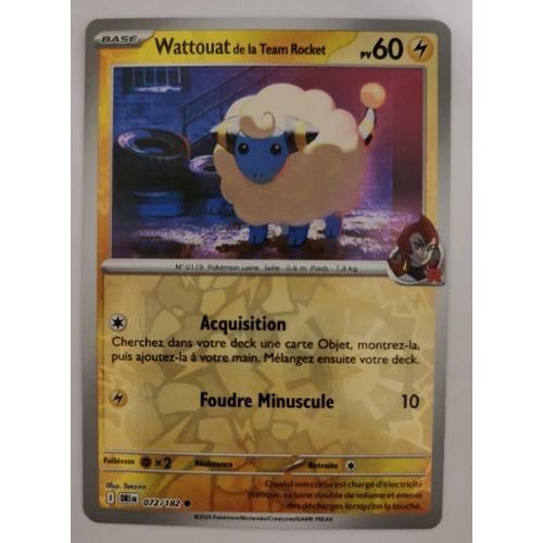 Pokemon Wattouat De La Team Rocket 072 / 182 Reverse Ev10 Rivalités Destinées