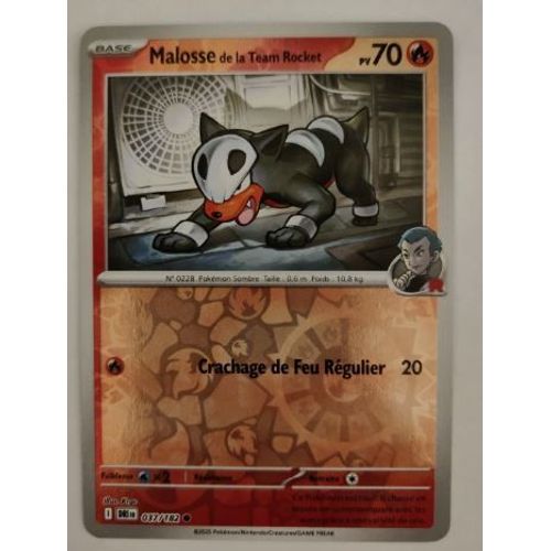 Pokemon Malosse De La Team Rocket 037 / 182 Reverse Ev10 Rivalités Destinées