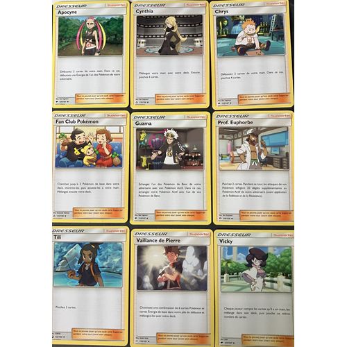 Lot De 9 Dresseurs Séries Soleil Et Lune