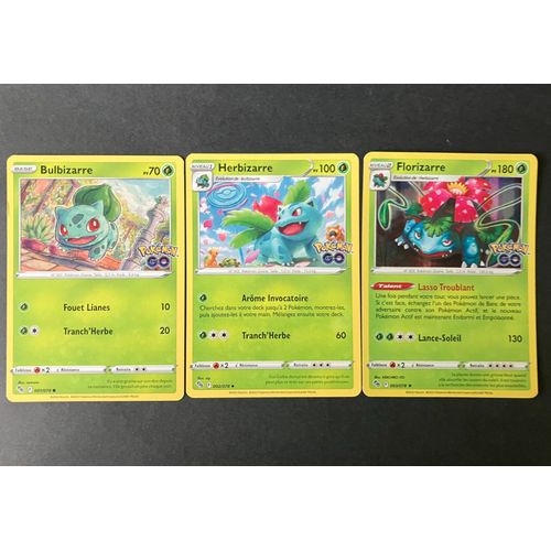 Pokemon Go - Bulbizarre (001) + Herbizarre (002) + Florizarre Holo (003/078)