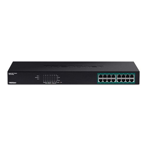 TRENDnet TPE TG160G - Commutateur - 16 x 10/100/1000 (PoE+) - Montable sur rack - PoE+ (246 W) - Conformité TAA