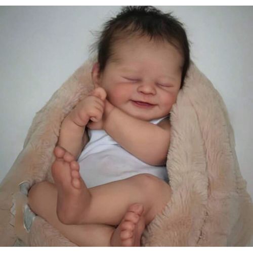 Poupée Bébé Reborn Fille Tout Petit Baby Réaliste Nouveau-né Endormie 50cm
