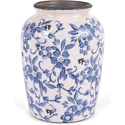 Asas456-Vase Chinoiserie Bleu Et Blanc-Vase En Céramique Peint À La Main-Style Vintage-Pour Bibliothèque,Salon Et Table À Manger-Vases Décoratifs Pour Décoration De Maison De Ferme