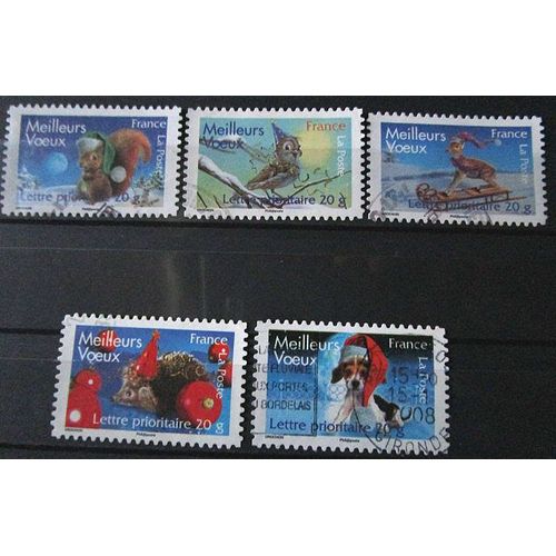 2007. Série Complète F4120 À F4124: "Meilleurs Voeux".