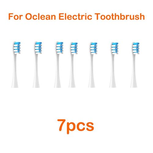 Pour Oclean Flow/X/X Pro/Z1/F1/One/Air 2/Se Têtes De Brosse Doux Dupont Sonique Brosse À Dents Poils Sous Vide 7 Pièces Têtes De Rechange - Type 7pcs Blue