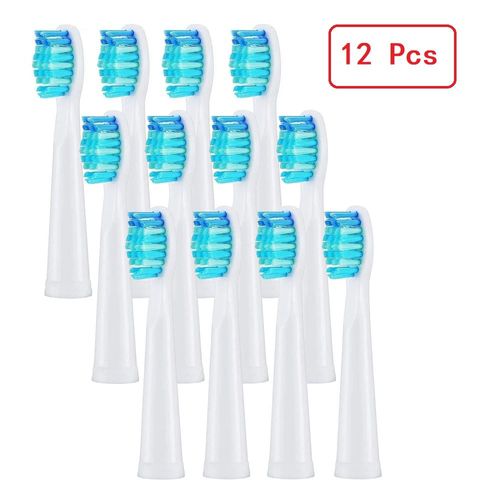 4/8/12/16 Pièces Têtes De Brosse De Rechange Pour Seago Pour Fairywill Tête De Brosse À Dents Électrique Dupont Brosse À Poils Recharge Nettoyage Des Dents - Type 12 Pcs White