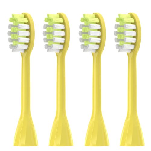 Paquet De 4 Têtes De Brosse À Dents De Rechange Compatibles Avec La Tête De Brosse À Dents Électrique Ph One Soni Care Hy1100 Hy1200 Bh1022 - Type Yellow #B