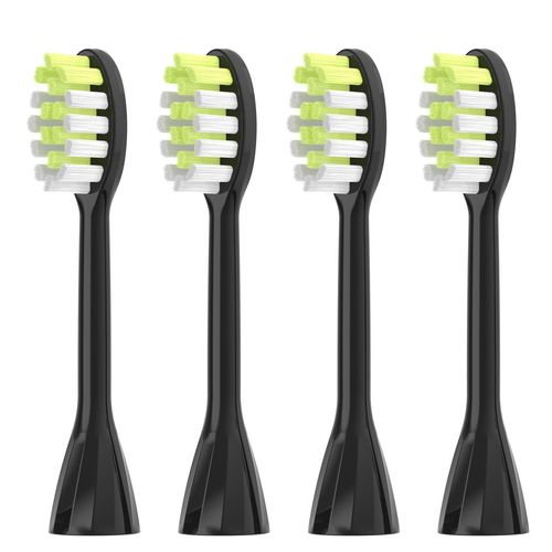 Paquet De 4 Têtes De Brosse À Dents De Rechange Compatibles Avec La Tête De Brosse À Dents Électrique Ph One Soni Care Hy1100 Hy1200 Bh1022 - Type Black #B