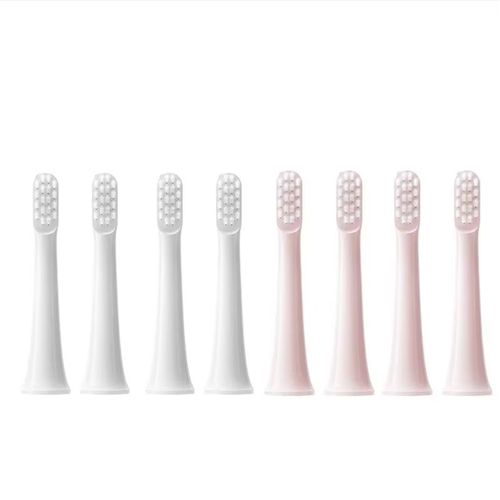 Têtes de brosse de rechange pour XIAOMI MIJIA T100,brosse à dents électrique sonique,aspirateur DuPont,poils souples,buses adaptées,8 pièces - Type 4Pink4White