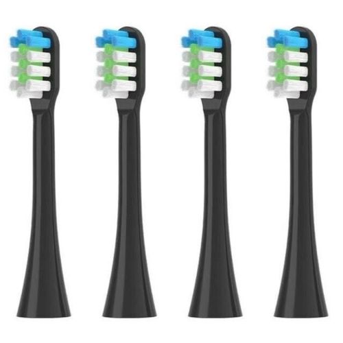 Têtes de brosse à dents de rechange pour brosse à dents électrique sonique nandme nx8000,tête de brosse à dents à poils souples DuPont,4/8/16 pièces - Type 4pcs BLACK