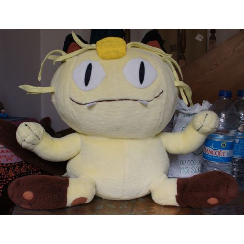 Grande Peluche Pokémon Miaouss Meowth Jumbo Tomy 1999