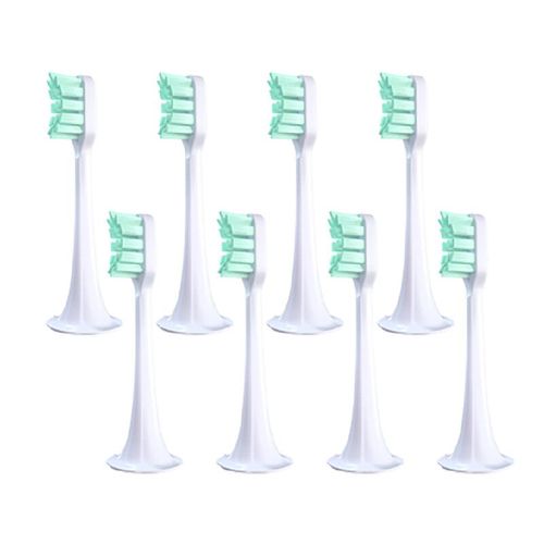 Têtes de brosse de rechange pour XIAOMI MIJIA T300/500,brosse à dents électrique sonique,aspirateur DuPont,buses adaptées à poils souples,6/8 pièces - Type 8pcs Green #A