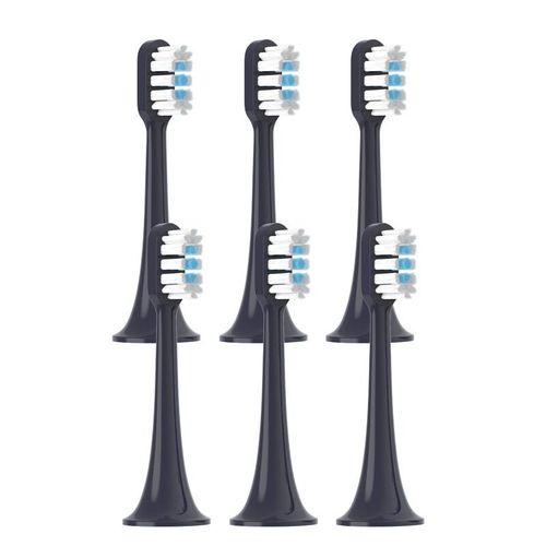 Têtes de brosse de rechange pour XIAOMI MIJIA T300/500,brosse à dents électrique sonique,aspirateur DuPont,buses adaptées à poils souples,6/8 pièces - Type 6pcs Atropurpureus #A