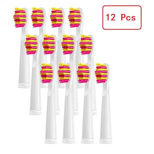 3/4/8/12/16 Pièces Têtes De Brosse De Rechange Pour Seago Pour Fairywill Tête De Brosse À Dents Électrique Dupont Brosse À Poils Recharge Nettoyage Des Dents - Type 12 Pcs Pink