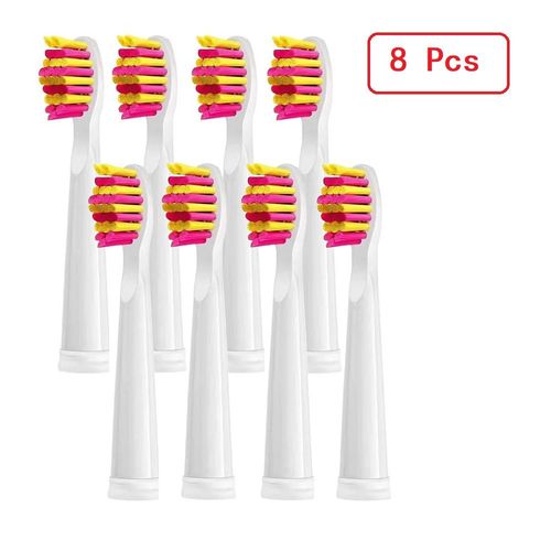 3/4/8/12/16 Pièces Têtes De Brosse De Rechange Pour Seago Pour Fairywill Tête De Brosse À Dents Électrique Dupont Brosse À Poils Recharge Nettoyage Des Dents - Type 8 Pcs Pink