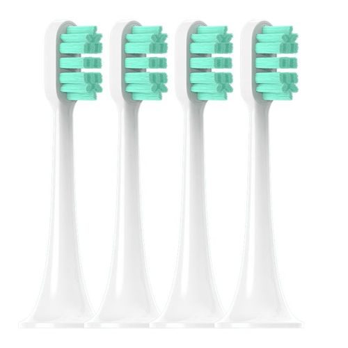 Têtes de brosse pour Xiaomi MIJIA T300/T500/T700,brosses à dents électriques soniques,poils arrondis avec capuchon anti-poussière,élimine les taches - Type 4pcs Green